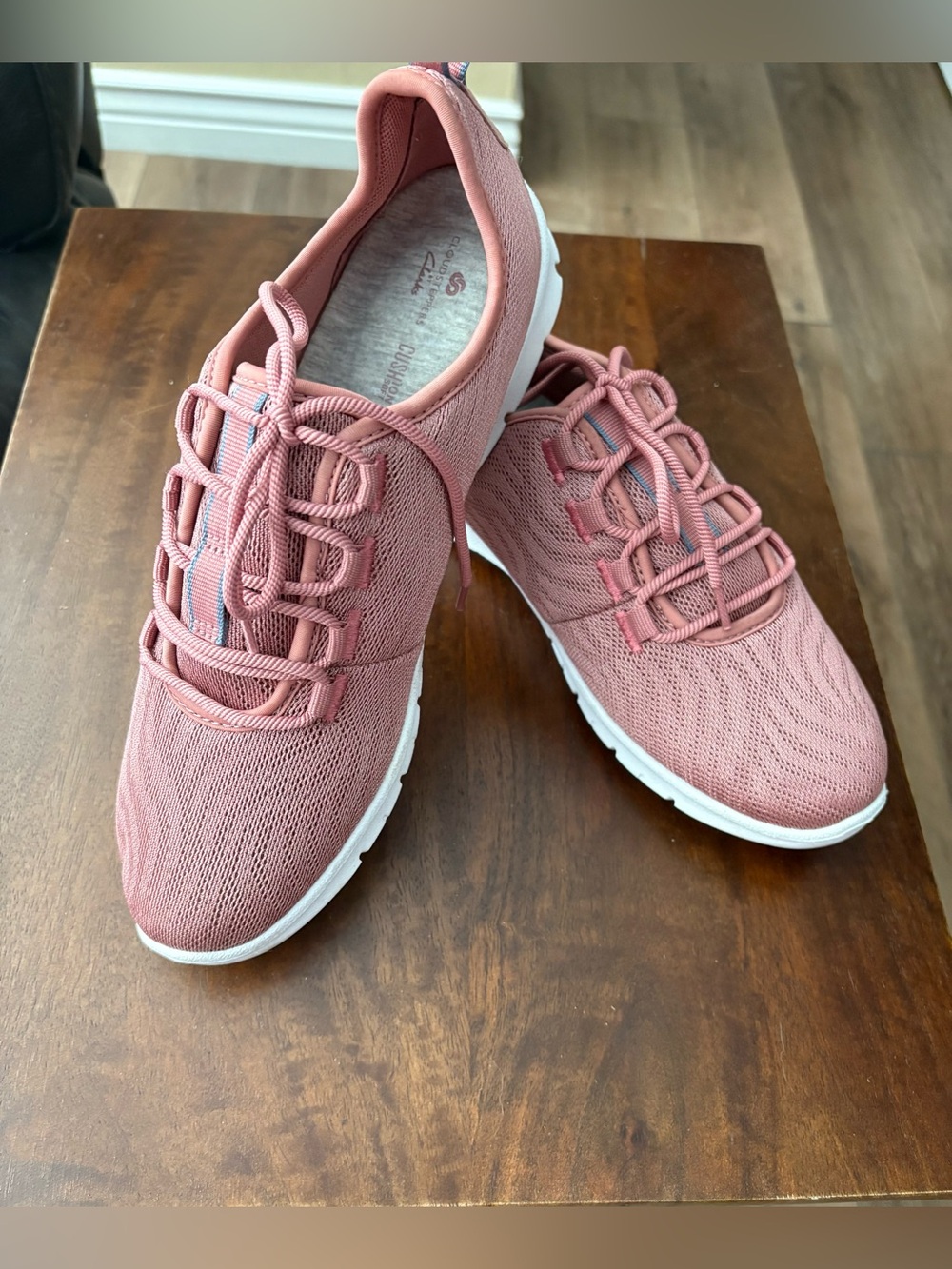 Clarks Cloudsteppers Cloud Step Allena Go in Mauve Pink  Mesh Lace-Up